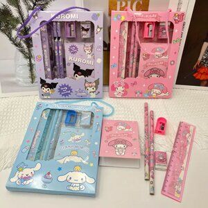 KUROMI, CINNAMOROLL AND MY MELODY STATIONERY SET NWOT